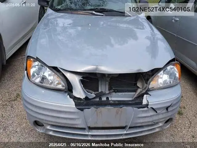 1999 Pontiac Grand Am Se VIN: 1G2NE52T4XC540105 Lot: 20264425