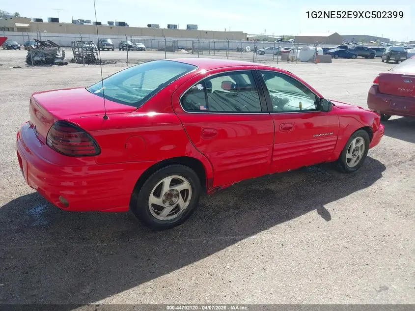 1999 Pontiac Grand Am Se1 VIN: 1G2NE52E9XC502399 Lot: 44792120