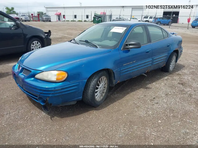 1999 Pontiac Grand Am Se1 VIN: 1G2NE52T5XM916224 Lot: 45342590