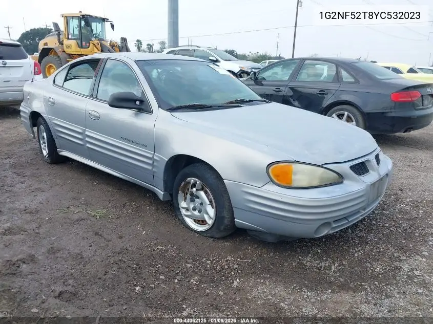 2000 Pontiac Grand Am Se1 VIN: 1G2NF52T8YC532023 Lot: 44062125