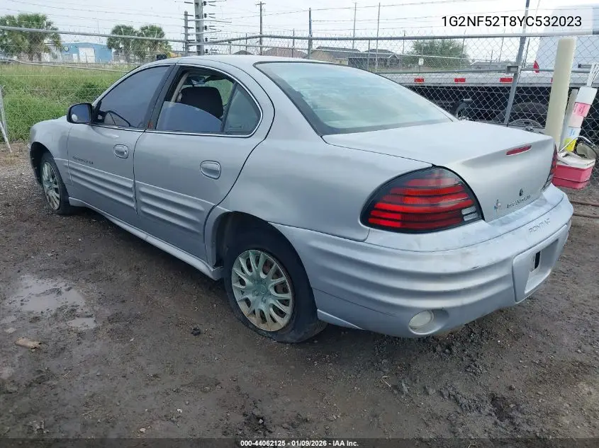 2000 Pontiac Grand Am Se1 VIN: 1G2NF52T8YC532023 Lot: 44062125