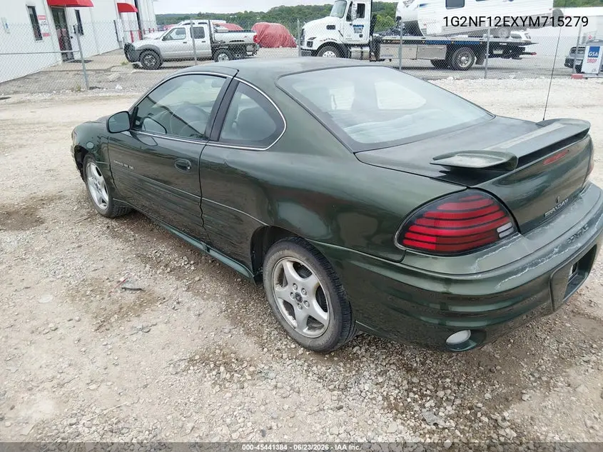 2000 Pontiac Grand Am Se1 VIN: 1G2NF12EXYM715279 Lot: 45441384