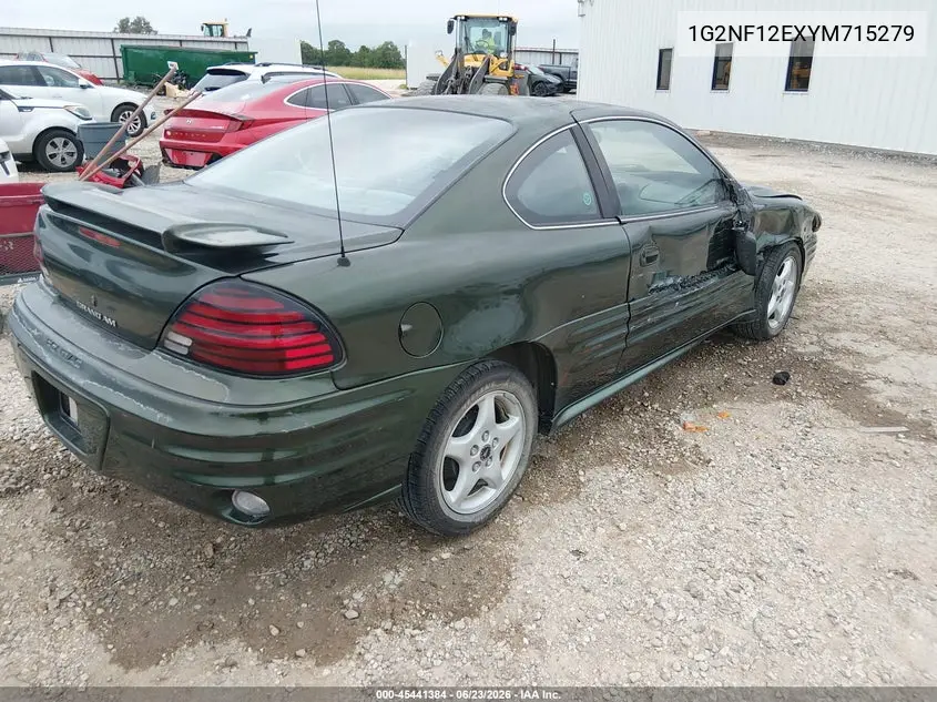 2000 Pontiac Grand Am Se1 VIN: 1G2NF12EXYM715279 Lot: 45441384