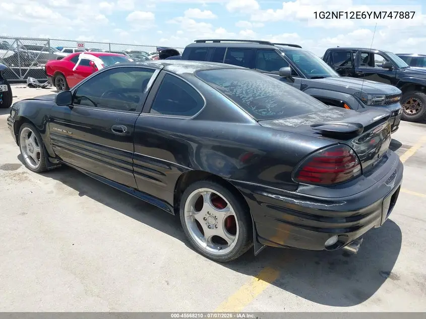 2000 Pontiac Grand Am Se1 VIN: 1G2NF12E6YM747887 Lot: 45568210