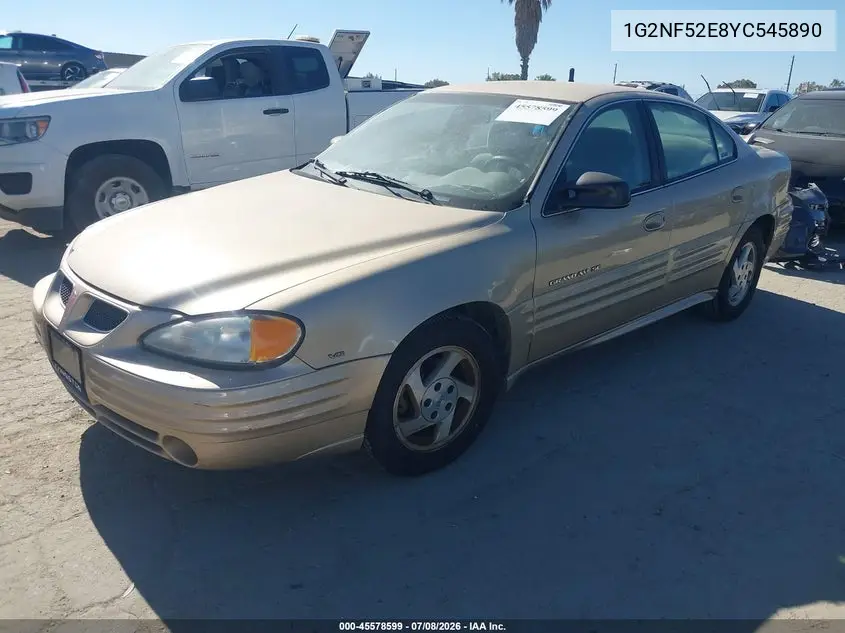 2000 Pontiac Grand Am Se1 VIN: 1G2NF52E8YC545890 Lot: 45578599