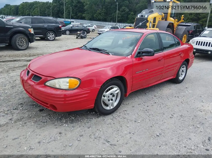 2000 Pontiac Grand Am Se1 VIN: 1G2NF52T5YM796066 Lot: 45627164