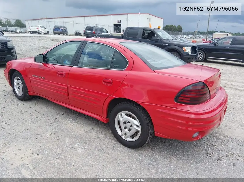 2000 Pontiac Grand Am Se1 VIN: 1G2NF52T5YM796066 Lot: 45627164