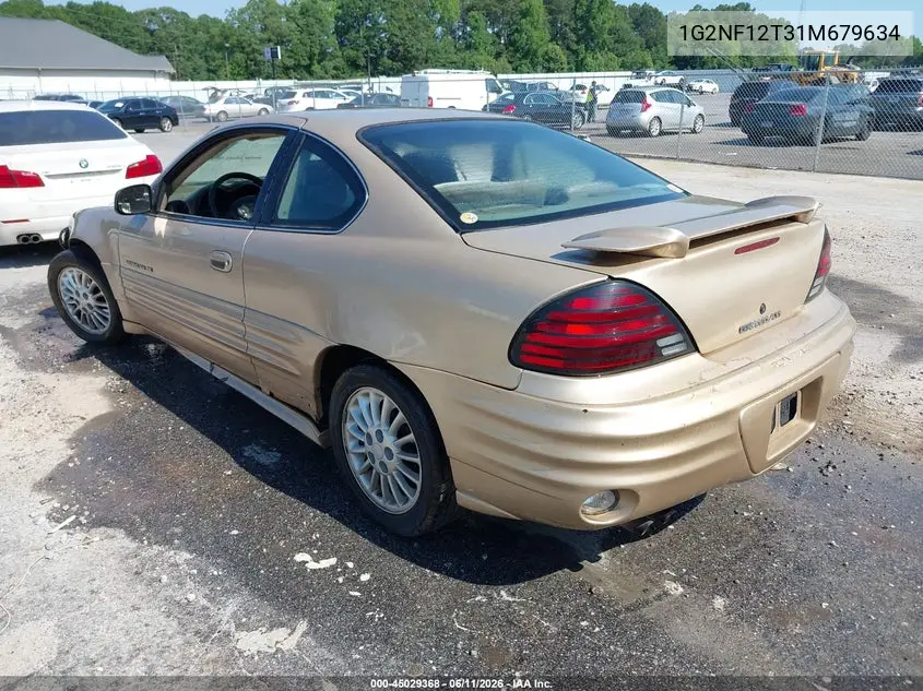 2001 Pontiac Grand Am Se1 VIN: 1G2NF12T31M679634 Lot: 45029368