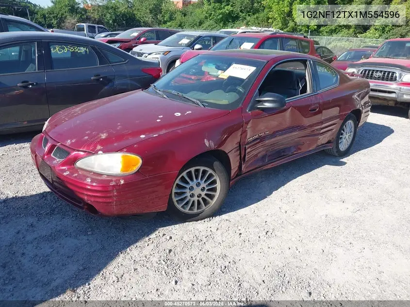 2001 Pontiac Grand Am Se1 VIN: 1G2NF12TX1M554596 Lot: 45270573