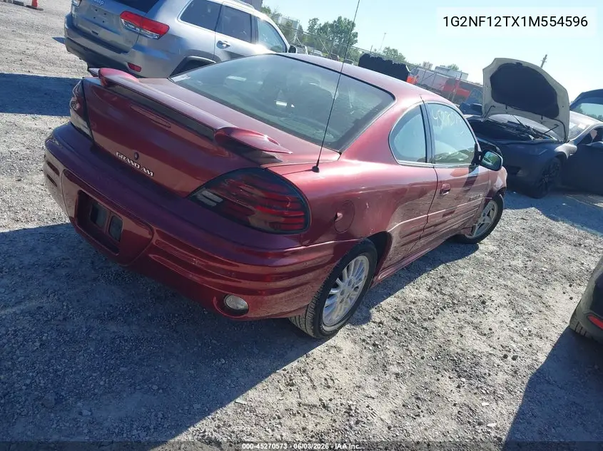 2001 Pontiac Grand Am Se1 VIN: 1G2NF12TX1M554596 Lot: 45270573