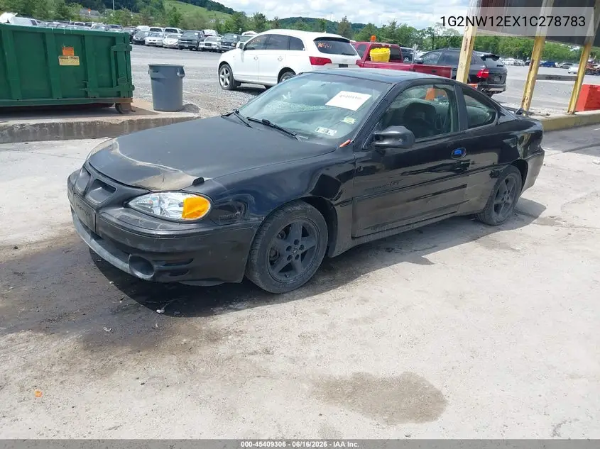 2001 Pontiac Grand Am Gt VIN: 1G2NW12EX1C278783 Lot: 45409306