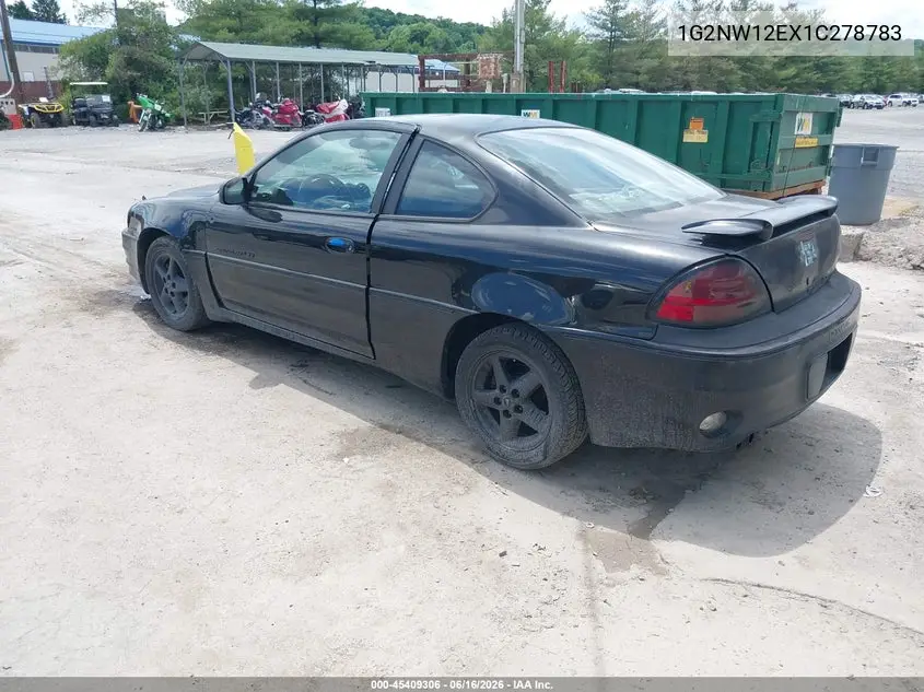 2001 Pontiac Grand Am Gt VIN: 1G2NW12EX1C278783 Lot: 45409306