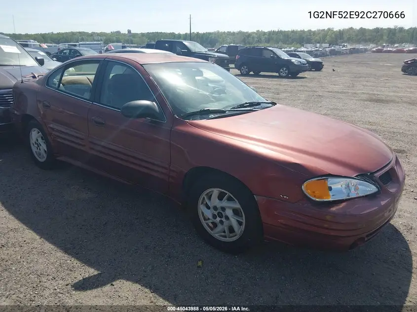 2002 Pontiac Grand Am Se1 VIN: 1G2NF52E92C270666 Lot: 45043988