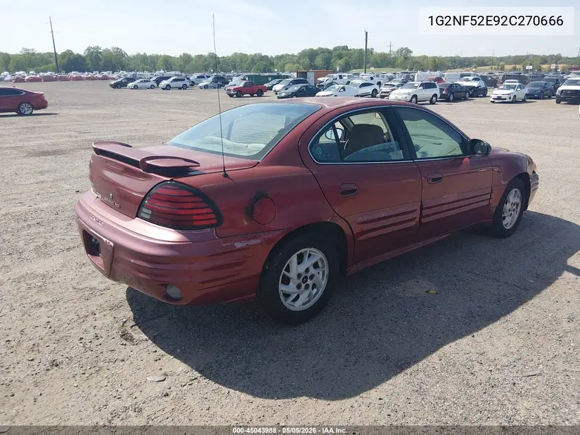 2002 Pontiac Grand Am Se1 VIN: 1G2NF52E92C270666 Lot: 45043988