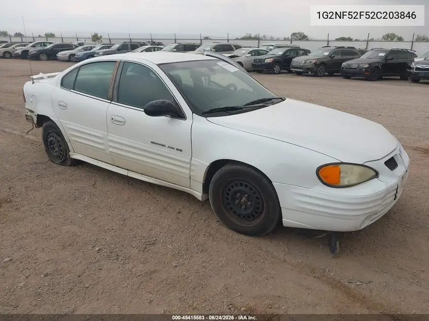 2002 Pontiac Grand Am Se1 VIN: 1G2NF52F52C203846 Lot: 45415583