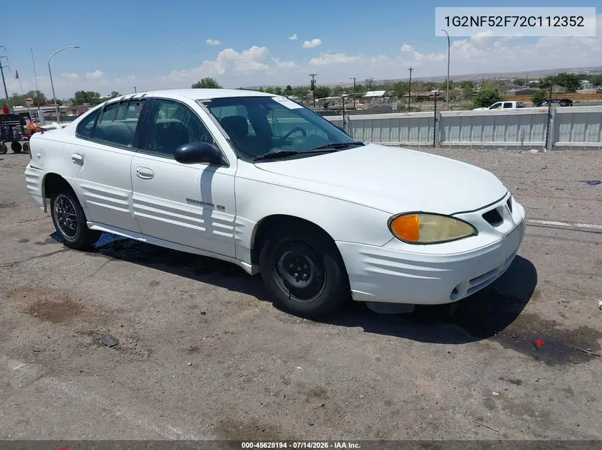 2002 Pontiac Grand Am Se1 VIN: 1G2NF52F72C112352 Lot: 45628194