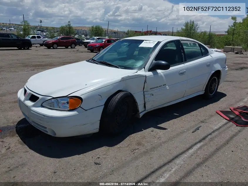 2002 Pontiac Grand Am Se1 VIN: 1G2NF52F72C112352 Lot: 45628194
