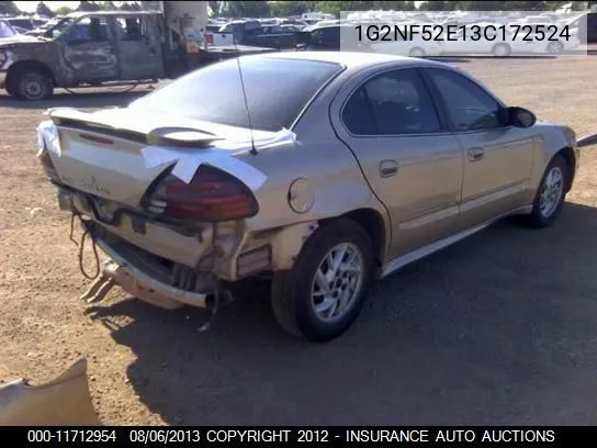 2003 Pontiac Grand Am Se1 VIN: 1G2NF52E13C172524 Lot: 11712954