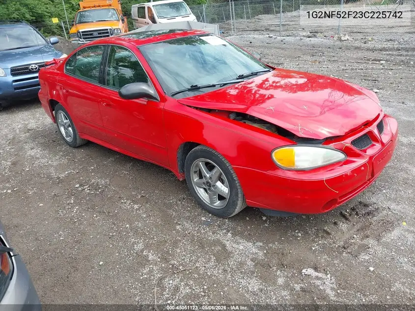 2003 Pontiac Grand Am Se1 VIN: 1G2NF52F23C225742 Lot: 45051123