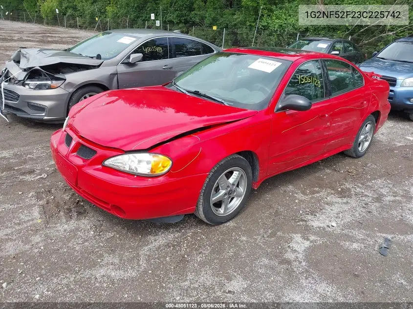 2003 Pontiac Grand Am Se1 VIN: 1G2NF52F23C225742 Lot: 45051123