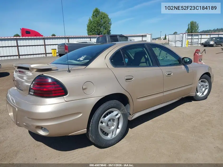 2003 Pontiac Grand Am Se VIN: 1G2NE52F23C184189 Lot: 45079840