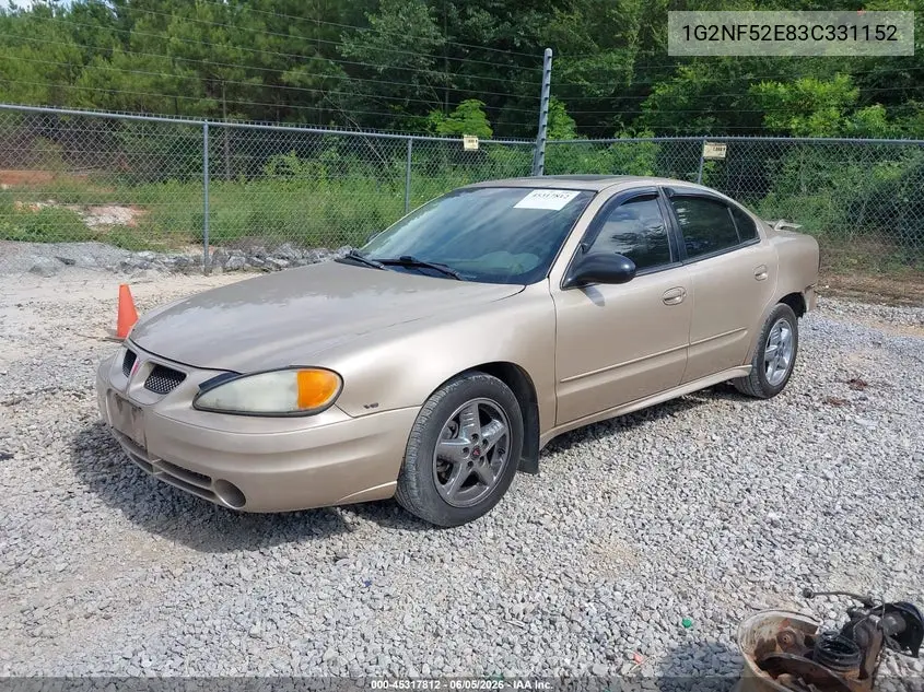2003 Pontiac Grand Am Se1 VIN: 1G2NF52E83C331152 Lot: 45317812