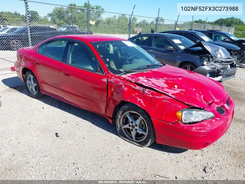 2003 Pontiac Grand Am Se1 VIN: 1G2NF52FX3C273988 Lot: 45342413