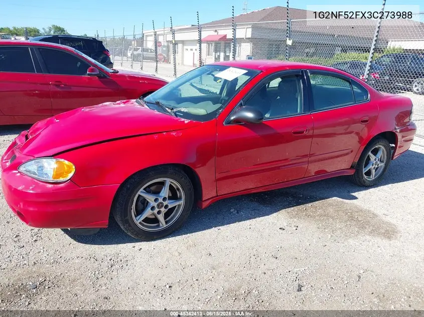 2003 Pontiac Grand Am Se1 VIN: 1G2NF52FX3C273988 Lot: 45342413