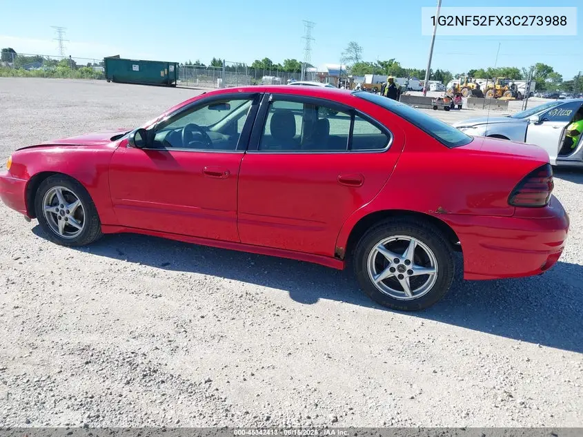 2003 Pontiac Grand Am Se1 VIN: 1G2NF52FX3C273988 Lot: 45342413