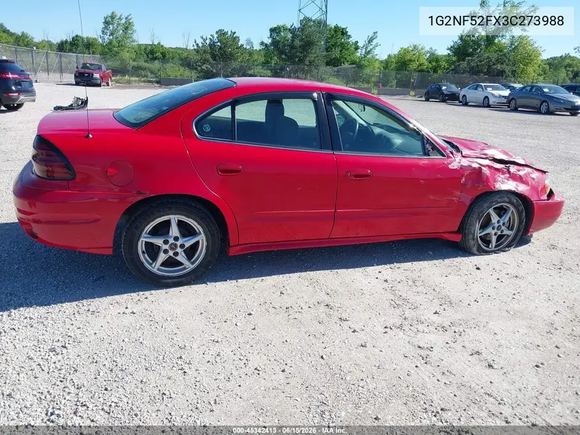 2003 Pontiac Grand Am Se1 VIN: 1G2NF52FX3C273988 Lot: 45342413