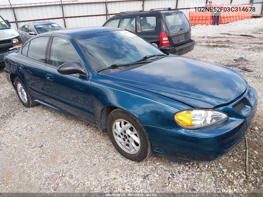 2003 Pontiac Grand Am Se VIN: 1G2NE52F03C314678 Lot: 45398179