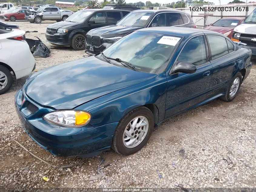 2003 Pontiac Grand Am Se VIN: 1G2NE52F03C314678 Lot: 45398179