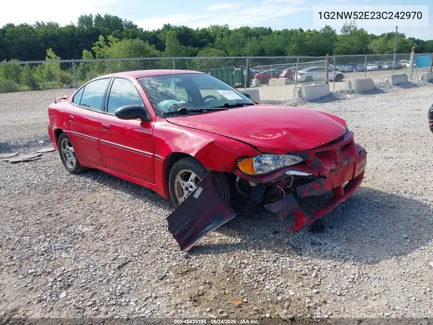 2003 Pontiac Grand Am Gt VIN: 1G2NW52E23C242970 Lot: 45435194