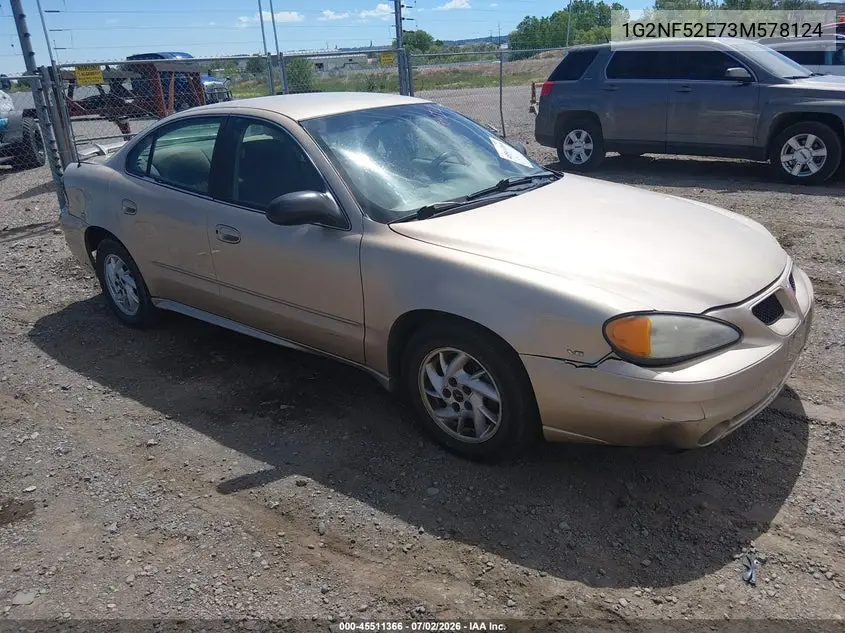 2003 Pontiac Grand Am Se1 VIN: 1G2NF52E73M578124 Lot: 45511366