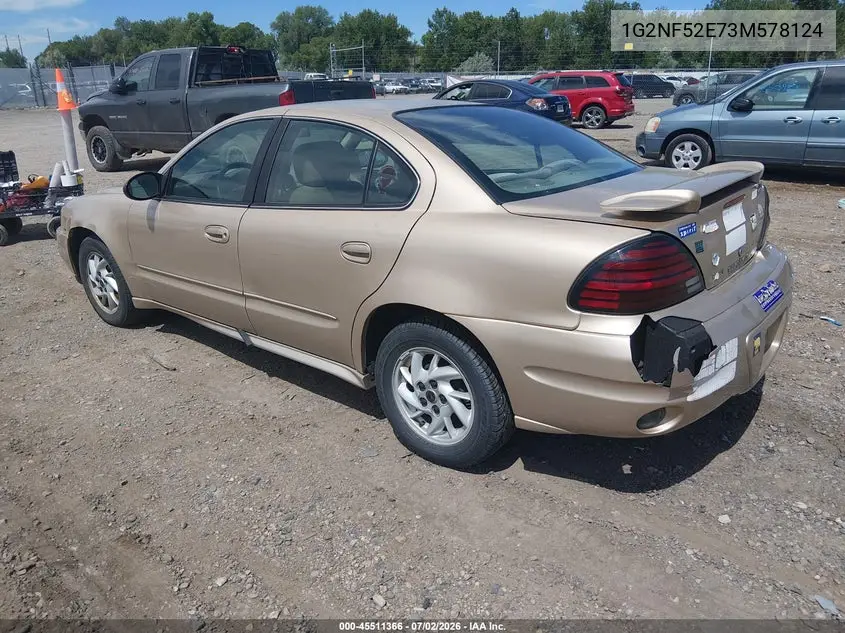 2003 Pontiac Grand Am Se1 VIN: 1G2NF52E73M578124 Lot: 45511366