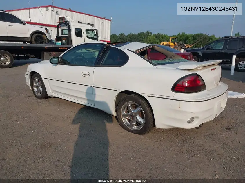2003 Pontiac Grand Am Gt1 VIN: 1G2NV12E43C245431 Lot: 45598067