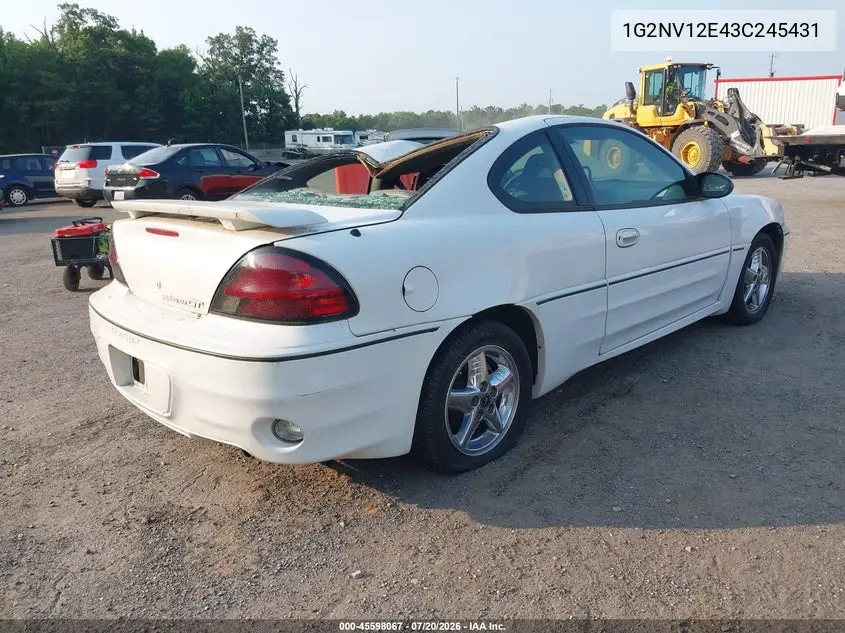 2003 Pontiac Grand Am Gt1 VIN: 1G2NV12E43C245431 Lot: 45598067