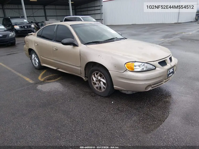 2004 Pontiac Grand Am Se1 VIN: 1G2NF52E44M554512 Lot: 44593010
