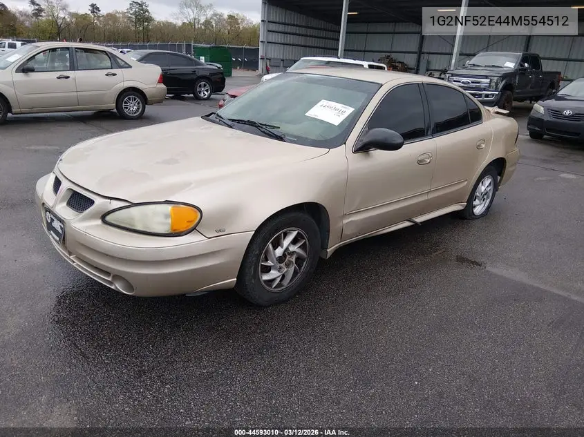 2004 Pontiac Grand Am Se1 VIN: 1G2NF52E44M554512 Lot: 44593010