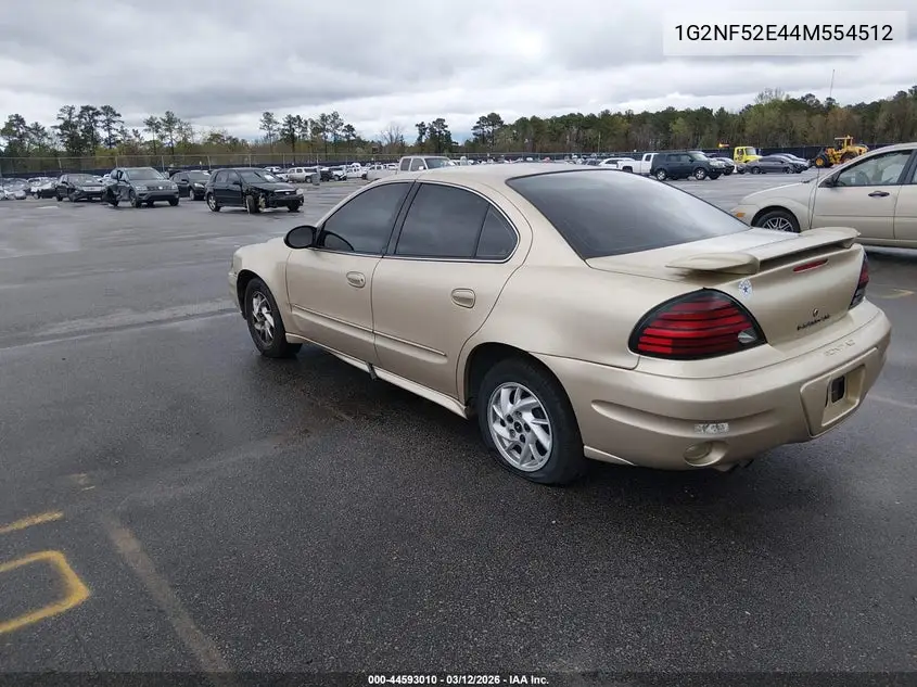2004 Pontiac Grand Am Se1 VIN: 1G2NF52E44M554512 Lot: 44593010