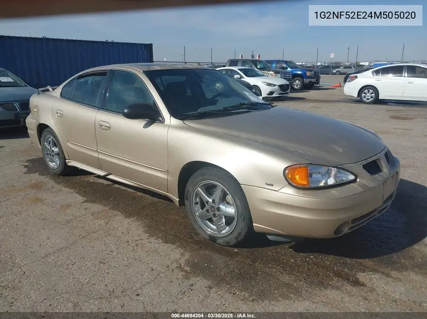 2004 Pontiac Grand Am Se1 VIN: 1G2NF52E24M505020 Lot: 44694304