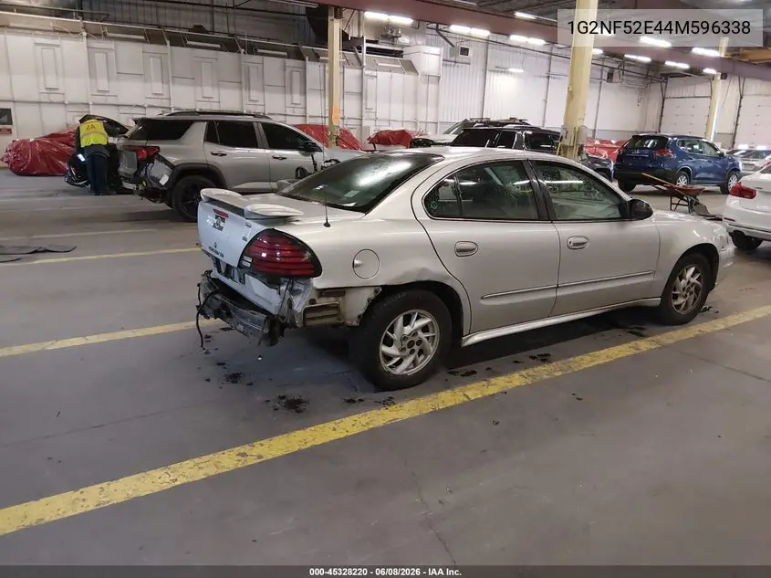 2004 Pontiac Grand Am Se1 VIN: 1G2NF52E44M596338 Lot: 45328220