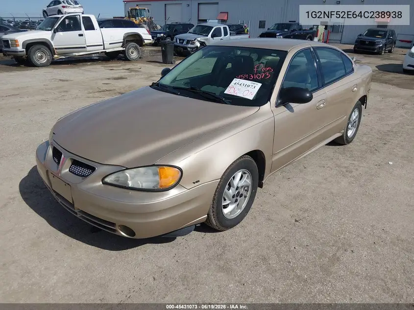 2004 Pontiac Grand Am Se1 VIN: 1G2NF52E64C238938 Lot: 45431073