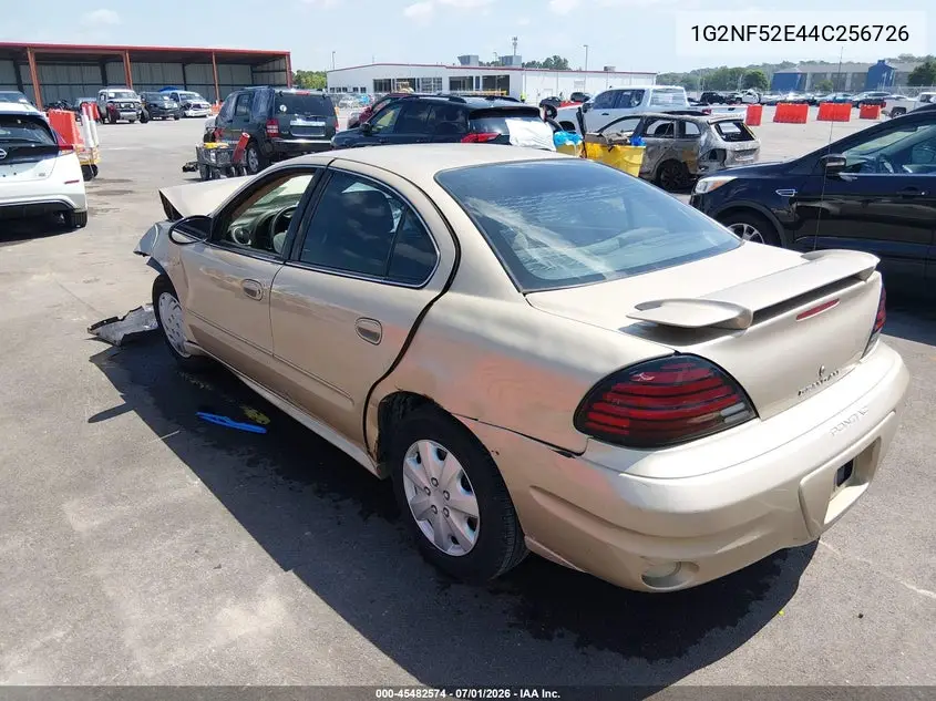 2004 Pontiac Grand Am Se1 VIN: 1G2NF52E44C256726 Lot: 45482574