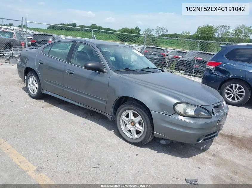 2004 Pontiac Grand Am Se1 VIN: 1G2NF52EX4C191042 Lot: 45509823
