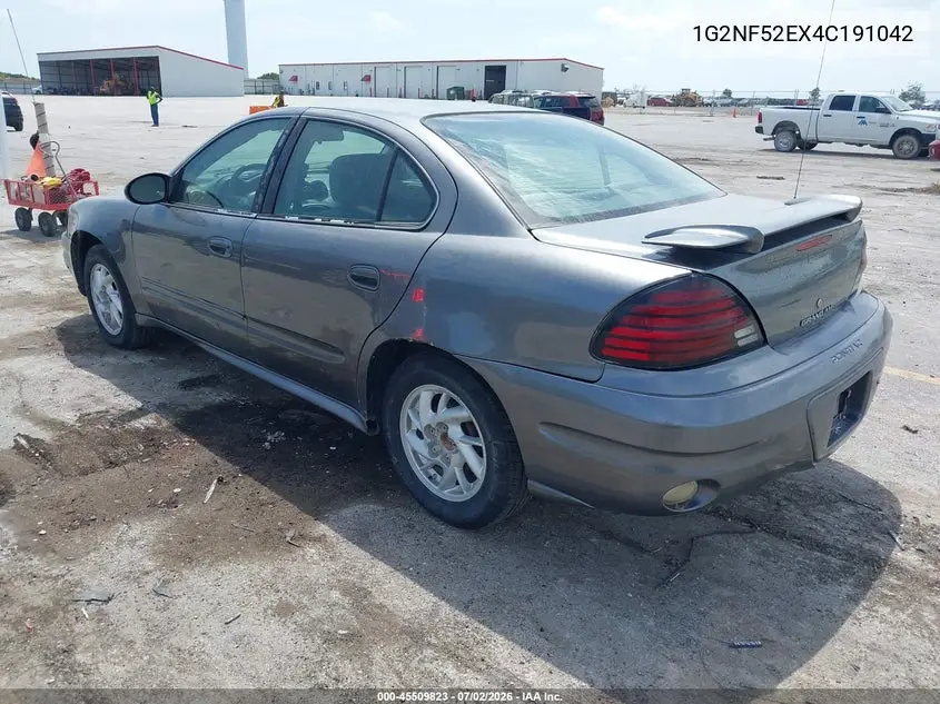 2004 Pontiac Grand Am Se1 VIN: 1G2NF52EX4C191042 Lot: 45509823