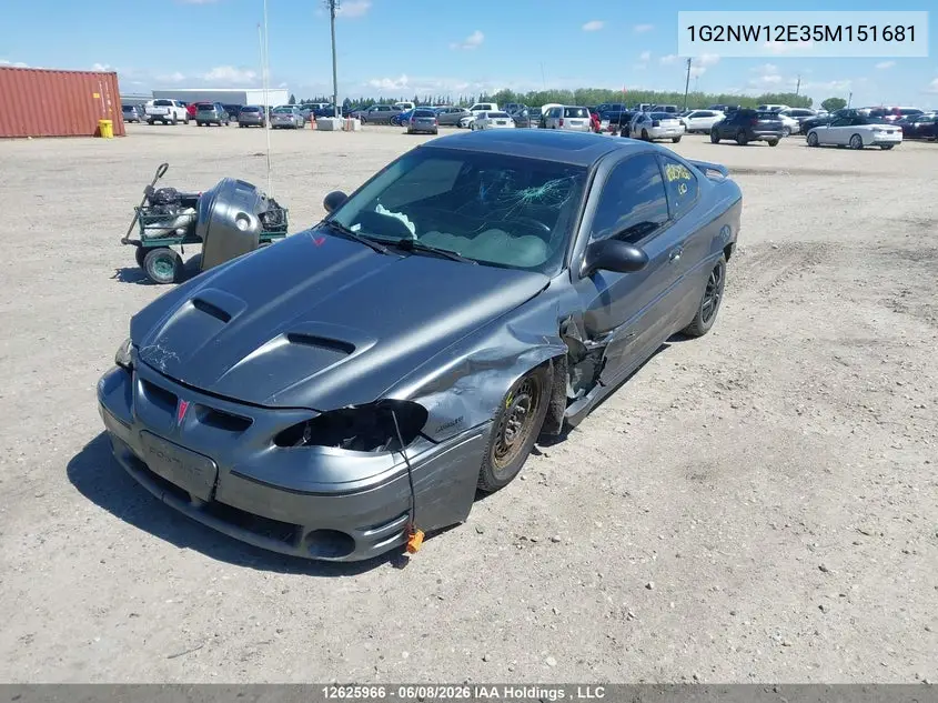 2005 Pontiac Grand Am Gt VIN: 1G2NW12E35M151681 Lot: 12625966