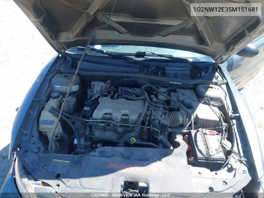 2005 Pontiac Grand Am Gt VIN: 1G2NW12E35M151681 Lot: 12625966