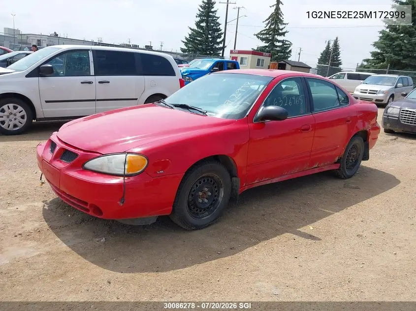 2005 Pontiac Grand Am Se VIN: 1G2NE52E25M172998 Lot: 30086278