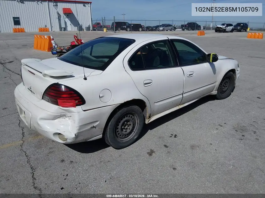 2005 Pontiac Grand Am Se VIN: 1G2NE52E85M105709 Lot: 44648517
